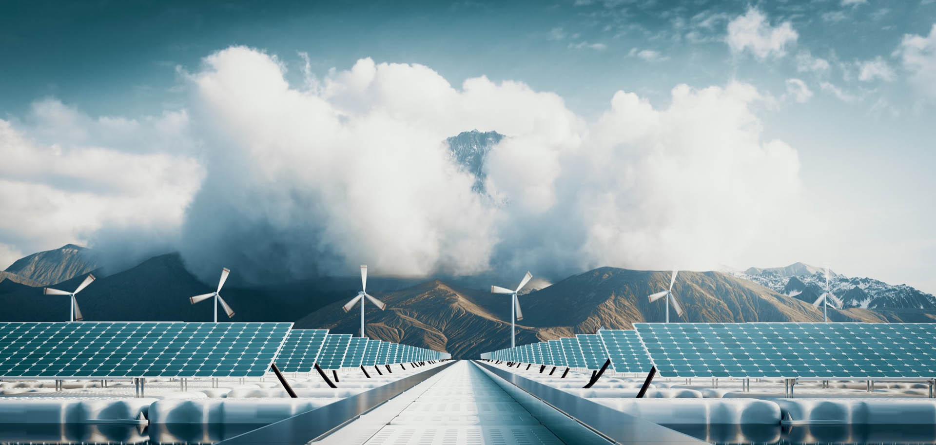 floating-solar-power-plant-offshore-wind-turbine-farm-with-majestic-mountain-background-3d-rendering-1