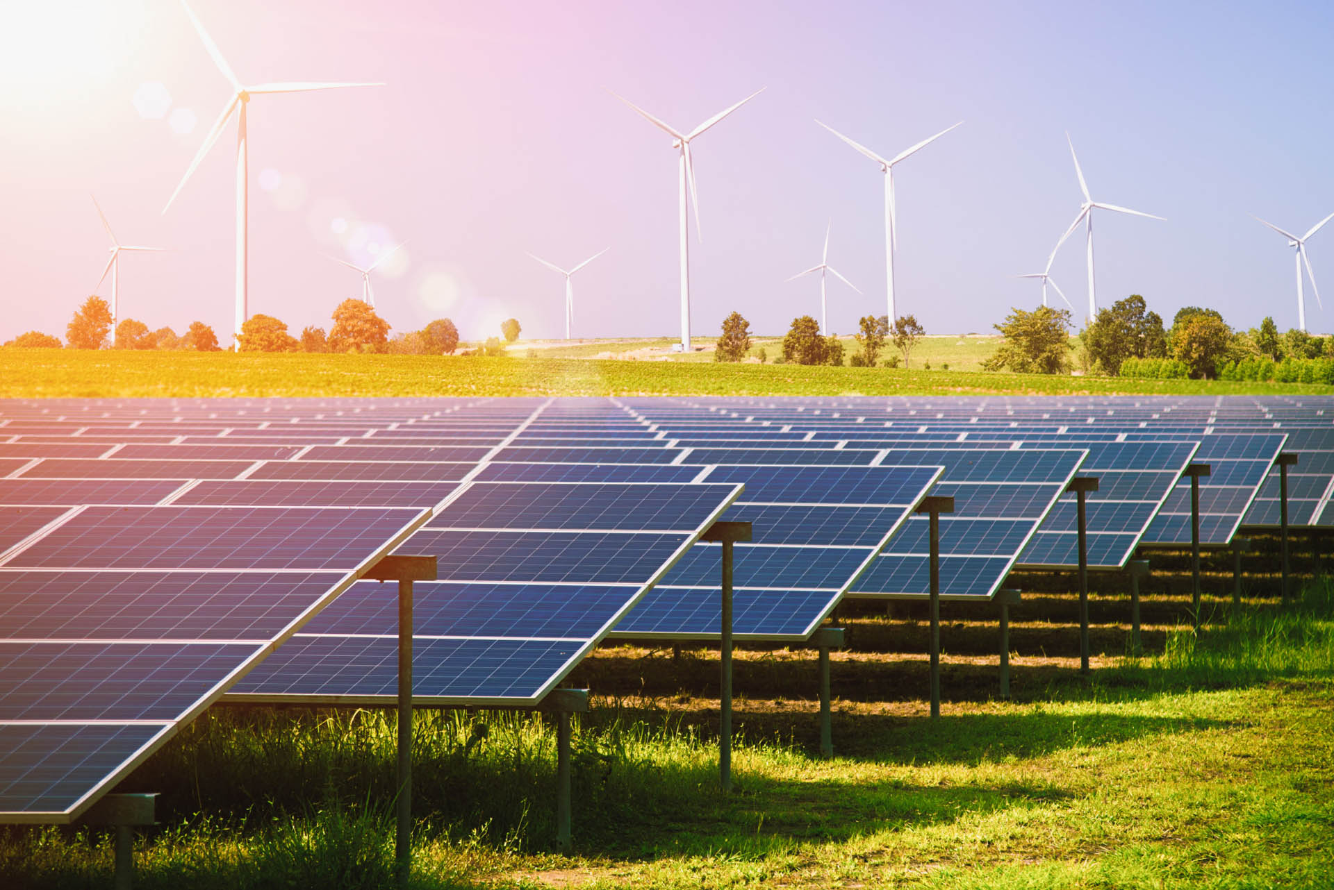 solar-panels-wind-turbines-generating-electricity-power-station-green-energy-renewable-with-blue-sky-natural-resource-conservation-concept