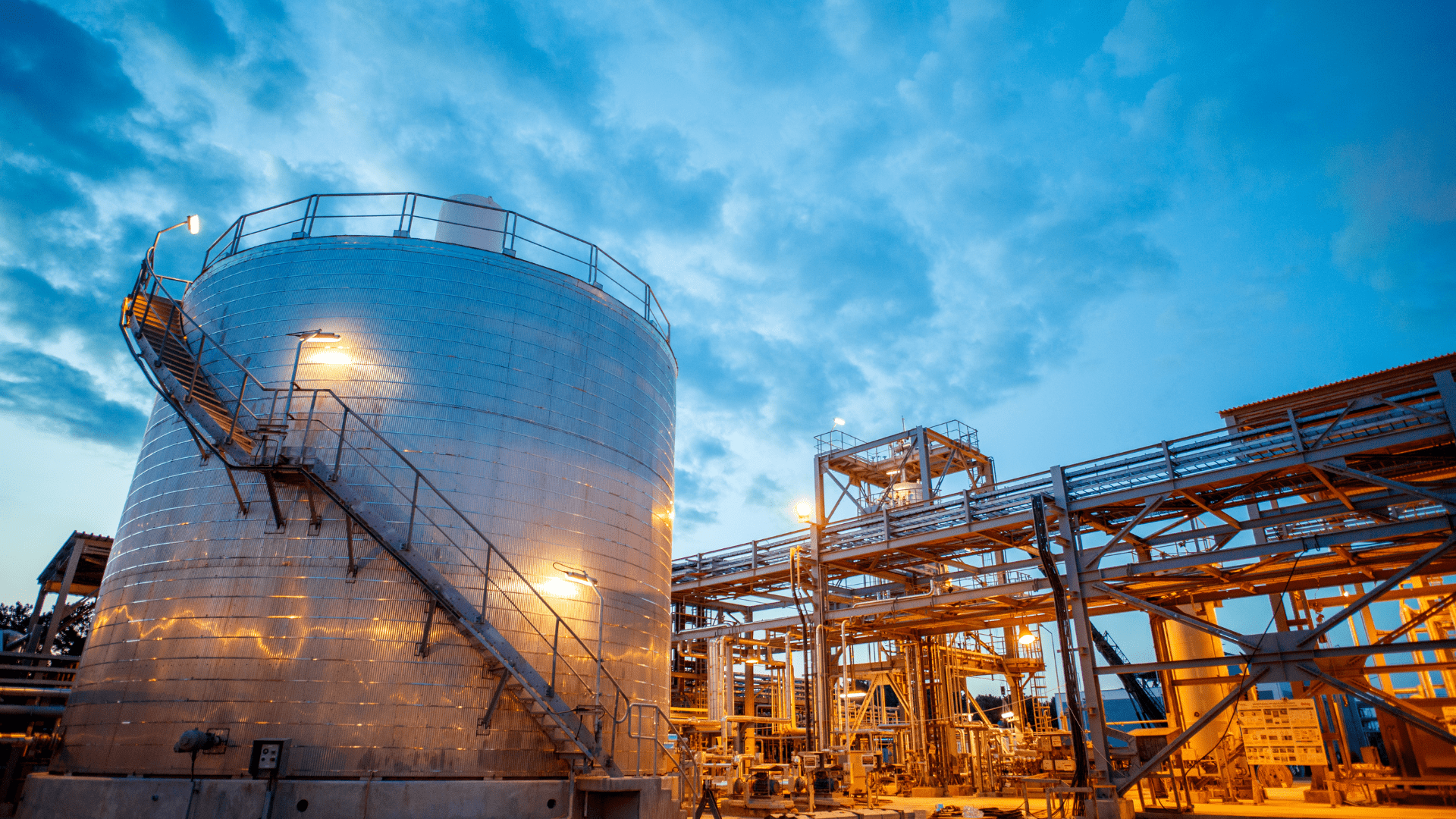 oil and gas processing tank pipes